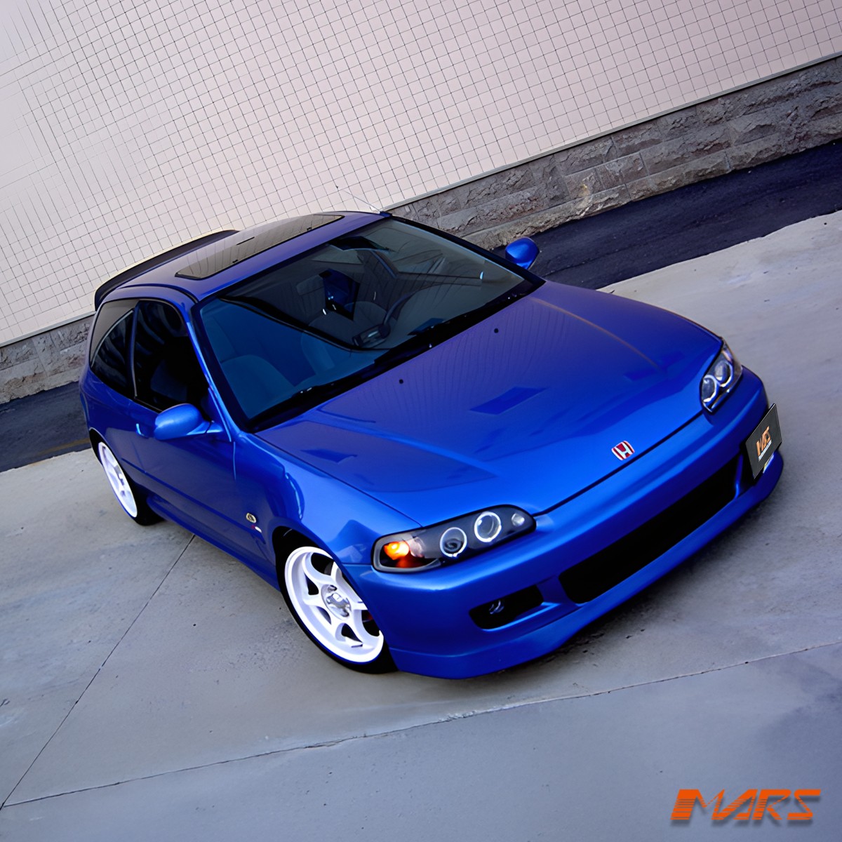 Black CCFL Angel-Eyes Projector Head Lights for Honda CIVIC 92-95