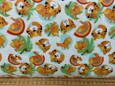 Welcome to the Jungle Friends Baumwollflanell 1/4 Meter* Baby Wildtiere