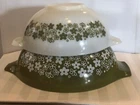 Pyrex Crazy Daisy Spring Blossom Set of 2 Vintage Cinderella Mixing Bowls  BH