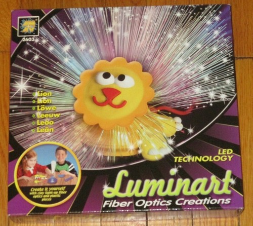 New Luminart Fiber Optics Creations Lion #2603 Sealed Craft Kit Light Up LED  - Picture 1 of 2