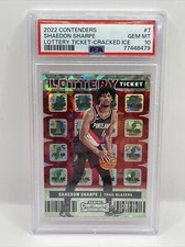 2022-23 Panini Contenders Shaedon Sharpe Lottery Ticket Cracked Ice RC /25 ❤️