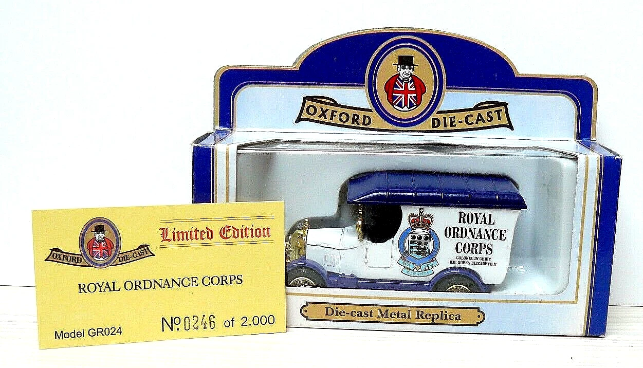 VANS OXFORD PRESSOFUSO GR025 Morris Van ROYAL ORDNANCE CORPS #246 CoA & MiB