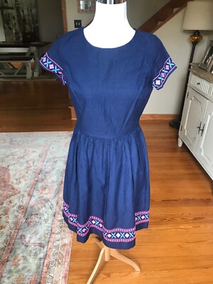 vineyard vines embroidered dress Vineyard Vines Women's Abigail Floral Tie Waist Cotton Voile Dress - Purple main image 1