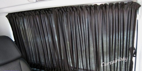 completo cortinas traseras VW Transporter T4. Persianas negras | eBay