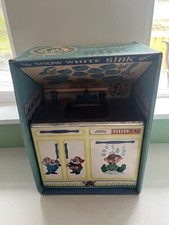 Vintage Wolverine Disney Snow White Seven Dwarfs Tin Play Sink Dishwasher - NEW