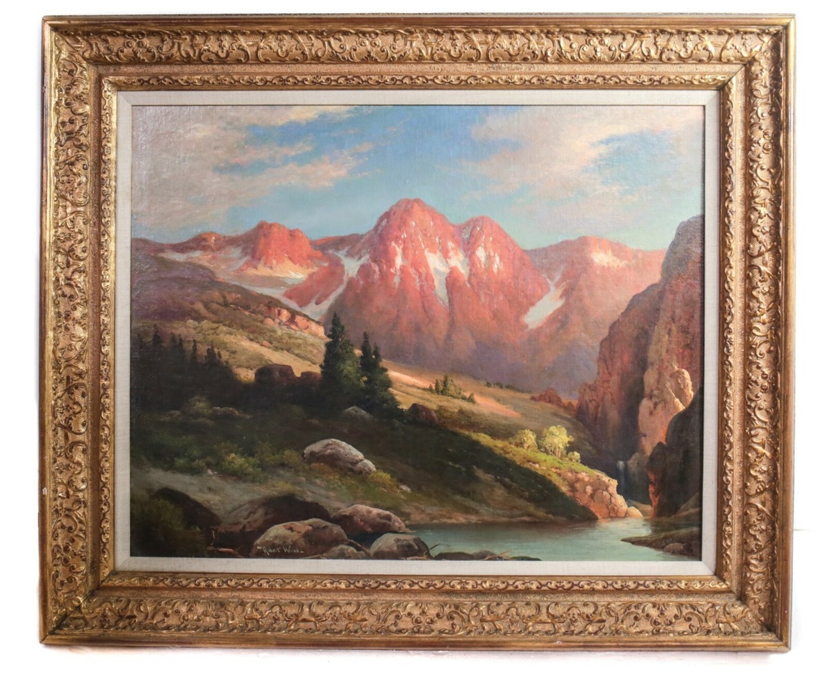 米国風景画家ロバート・ウィリアム・ウッド Robert William Wood (1889 - 1979) Oil painting stunning