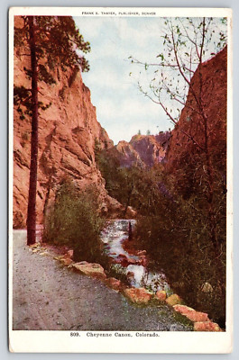 Cheyenne Canon Scenic Mountain Creek Colorado Springs CO Postcard