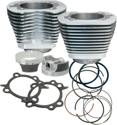S&S CYCLE 106'' Big Bore Cylinder Piston Kit SIL 2007-17 Harley Twin Cam 910-0202