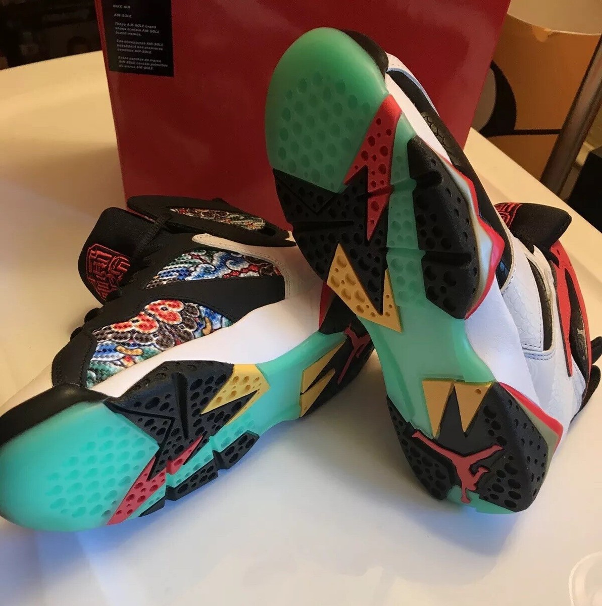 Air Jordan 7 Retro GC Chile Red Men's 5 Women's 6.5 | eBay