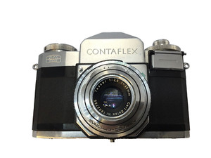 ZEISS IKON CONTAFLEX ll  SLR  Camera  Tessar 1:2,8 F=45mm  With UV Filter & Case
