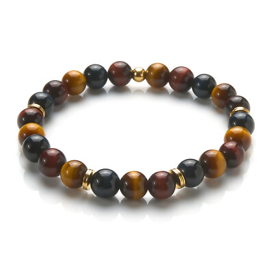 Tigerauge Armband - Stretch Edelsteinarmband 8mm - Perlenarmband Geschenk D249