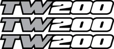 Gray TW200 Swingarm Airbox Number Plate Decals Stickers TW 200 dirtbike graphics