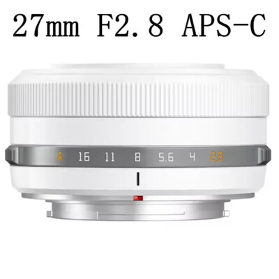 TTArtisan 27mm F2.8 Auto Focus White APS-C Lens for Fujifilm X-mount Cameras