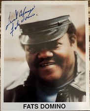 FATS DOMINO AUTOGRAPHED, HAND- SIGNED PROMO PHOTO - JSA  COA! -  RARE