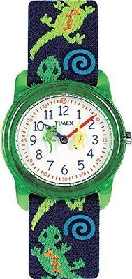 #ad Timex T72881 Kid#x27;s Lizard Print Fabric Analog Watch Time Machines NEW $28.00
