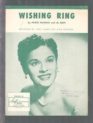 Wishing Ring 1952 JONI JAMES Vintage Sheet Music