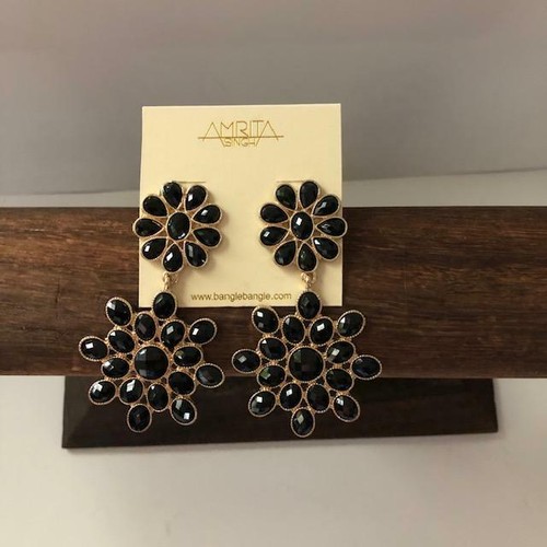 AMRITA SINGH BLACK EAST LAKE MORNING EARRINGS NWT, FREE SHIPPING!