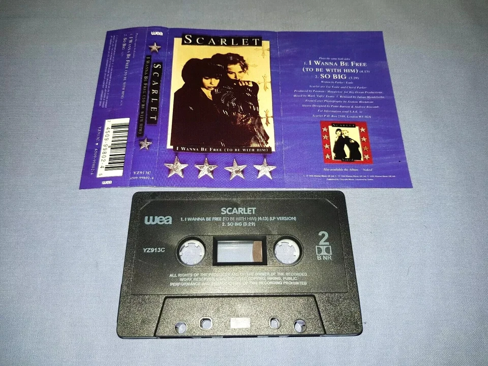 SCARLET I WANNA BE FREE (TO BE WITH HIM) CASSETTE TAPE SINGLE - Image 2 of 2
