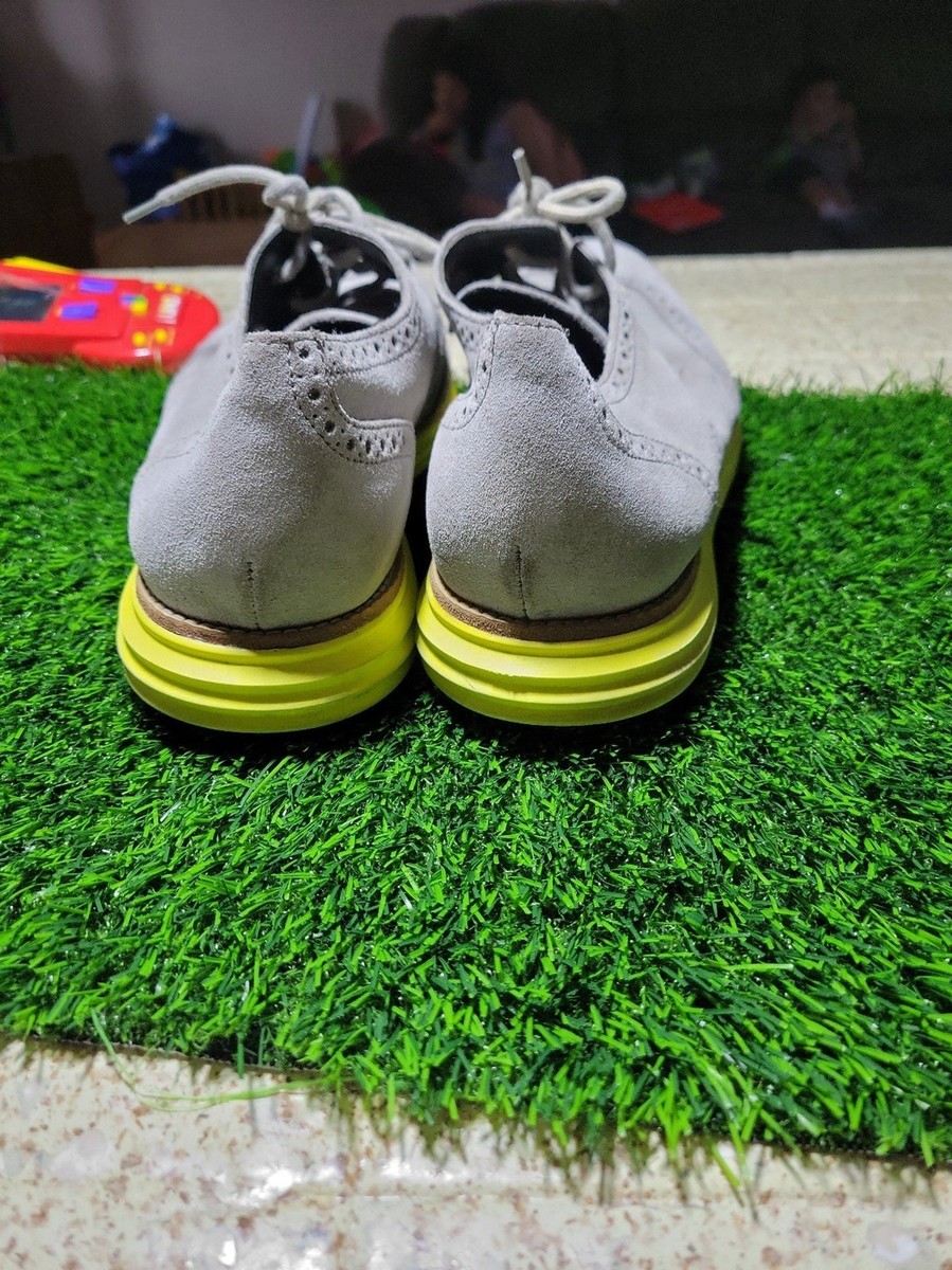 COLE HAAN LUNARGRAND SUEDE WINGTIP CHARCOAL GREY GRAY VOLT  display picture 2