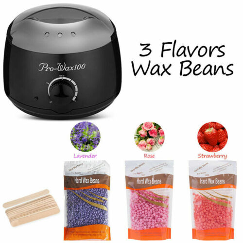Wax warmer Kit Heater Warmer Pot Hair Removal Machine +500g Wax Beans +20 Sticks - Bild 1 von 12
