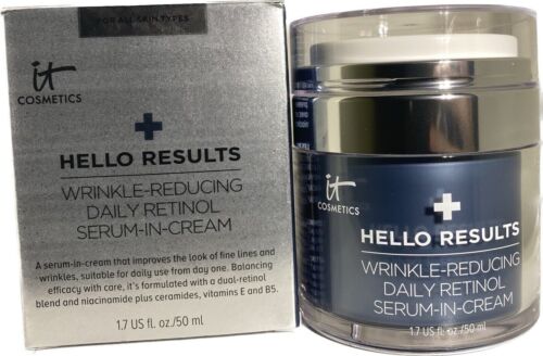 It Cosmetics Hello Results Wrinkle-Reducing Daily Retinol Serum-In-Cream 1.7 oz - Picture 1 of 3