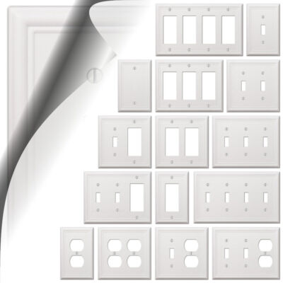 White Chelsea Switch Plate Cover Wallplate