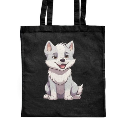 Shopper-Tasche 'Siberian Husky' klassisch schwarz (ZB00020926)