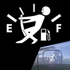 Funny Reflective Fuel Tank Decal Sticker, Self-Adhesive Gas Gauge Color: White