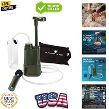 PRO - Hand Pump Camping Water Filtration System Survival - Water Purifier Sur...
