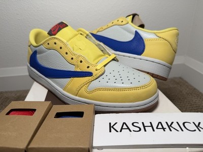 Nike Air Jordan 1 Retro Low OG SP Travis Scott Canary DZ4137-700 Size 9.5W/8M