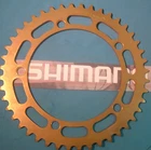 Shimano BMX / SS 44T x130BCD Gold Chainring-NEW / NOS Vintage- W-Cut Teeth++