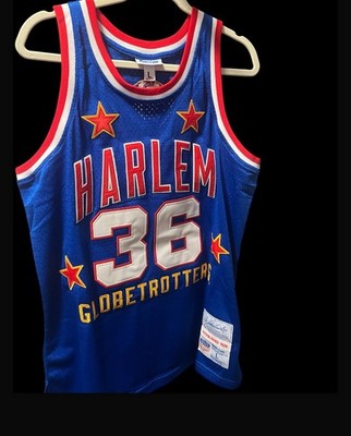 Kings & Crowns Harlem Globetrotters Meadowlark Lemon #36 Blue Jersey Size L