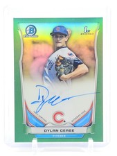 DYLAN CEASE 2014 BOWMAN CHROME GREEN REFRACTOR 1ST AUTO ROOKIE /99 Q3668