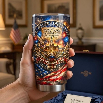USA 250th Anniversary Tumbler 1776-2026, Patriotic Cup July 4 Gift  
