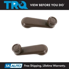 TRQ Brown Window Crank Handle Pair Set for Nissan D720 Pickup Truck D21 Hardbody