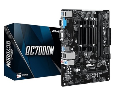 ASRock QC7000M AMD FT3b Carrizo-L E2-7110 Quad-Core APU Motherboard - DDR3 16...