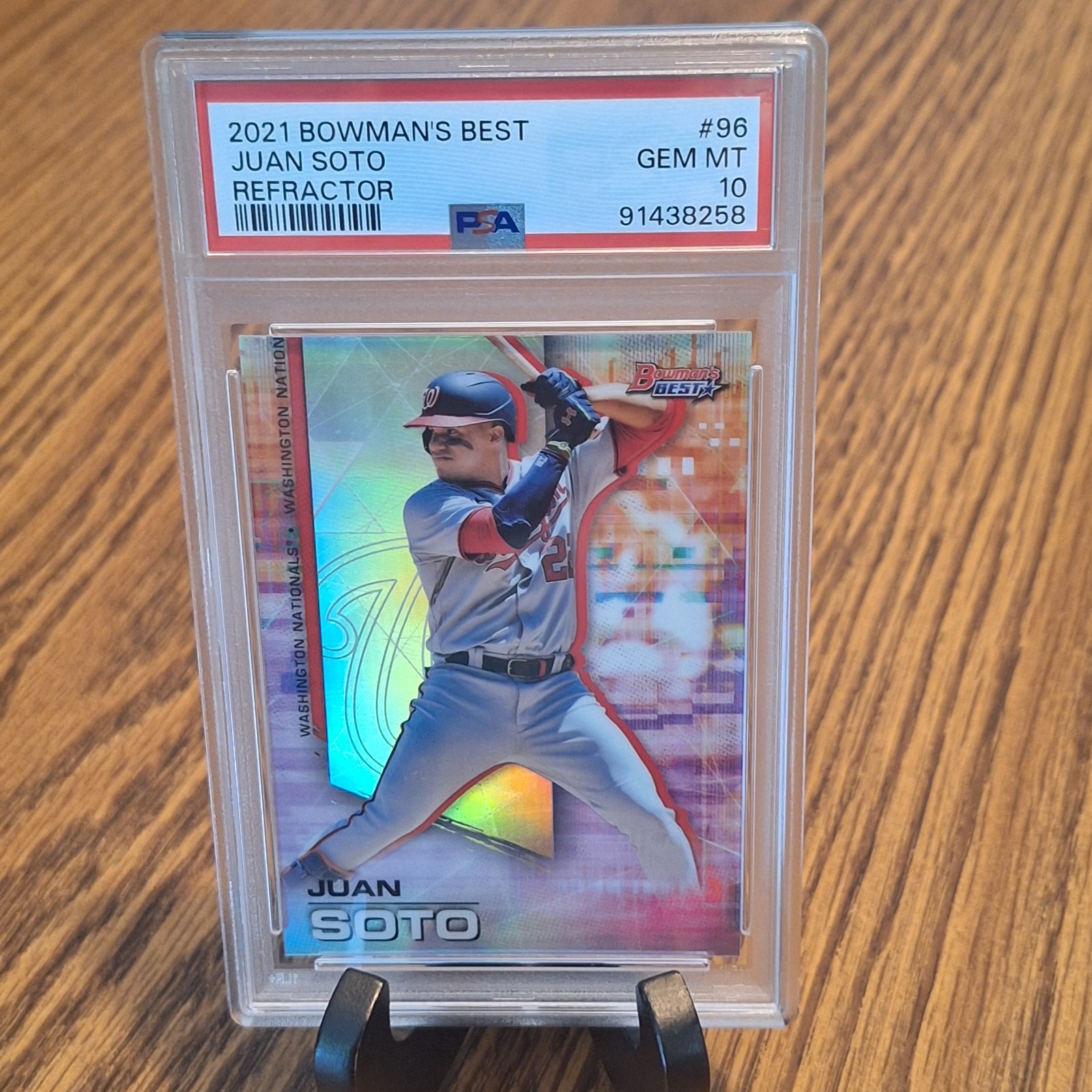 2021 Bowman's Best  #96 Juan Soto Refractor PSA10 Gem MT