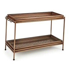  Double Boot Tray, Circles Multi-Purpose All Weather Rack: 2 Tier - 38" Copper