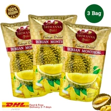Monthong Durian Freeze Dried Vacuum 210g. 3 Pack 100% Premium Thai Fruit Healthy