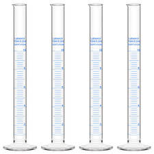 4-Pack Borosilicate Glass 10 Ml Heavy Wall Graduated Cylinder Measuring Cylinder
