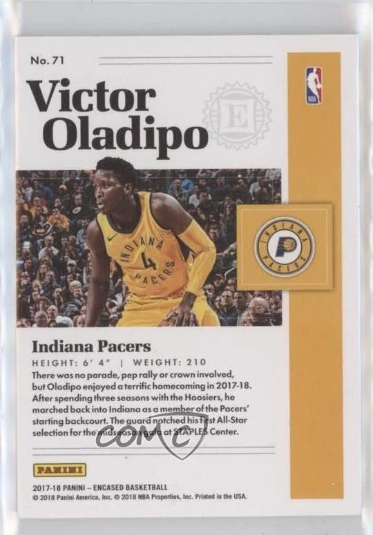 2017-18 Panini Encased Gold /10 Victor Oladipo #71 - Image 2 of 2