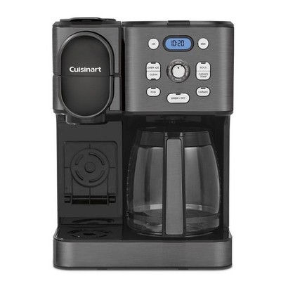 Cuisinart Coffee Center 2-in-1 Coffeemaker SS-16BKS Black Stainless 12-Cup Pod