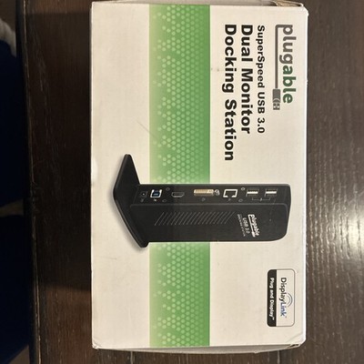 Plugable UD-3900 Dual HDMI USB 3.0/USB-C Docking Station - Black