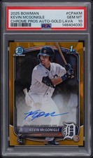 2025 Bowman - Chrome Prospect Autographs Kevin McGonigle #CPA-KM Gold Lava Ref 