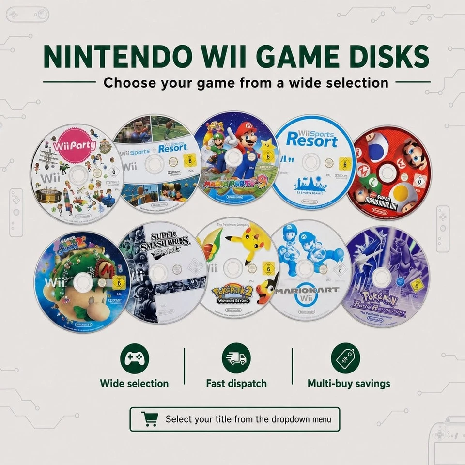 Nintendo Wii Games | Game Disk Only | Choose Your Game | Multi Buy Discounts - Image 1 of 1