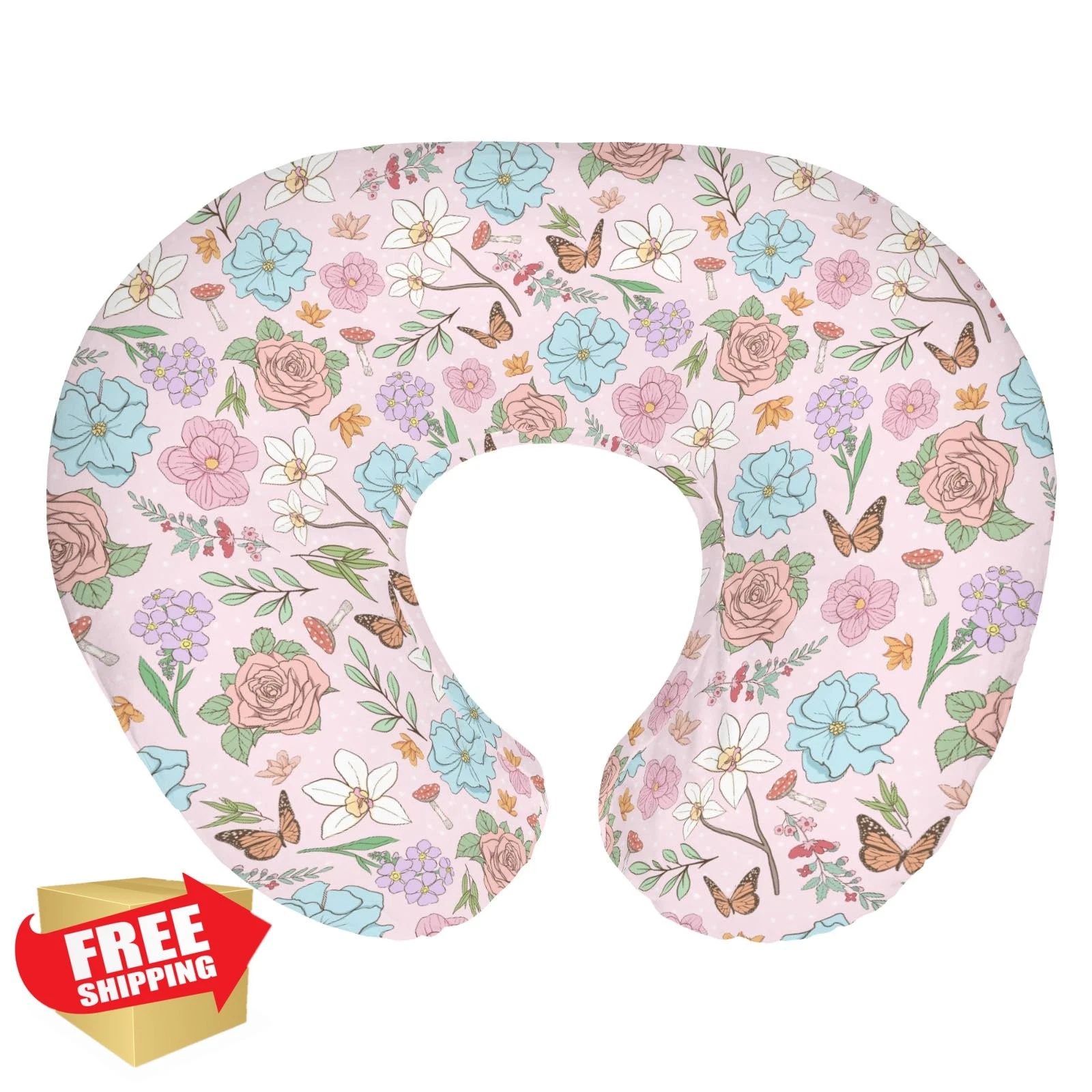 Wildflowers Baby Nursing Pillow Cover Pink Floral Spring Garden Soft
Opens in a new window or tab