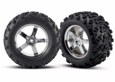 Traxxas 4973R Tires  Wheels Assembled Glued Revo 3.3 2008 Models 