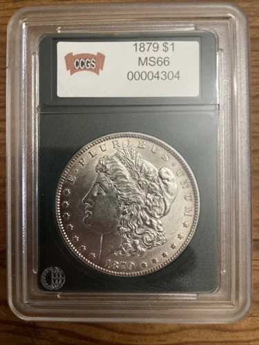 1879 P Morgan Silver Dollar. CCGS Graded MS 66