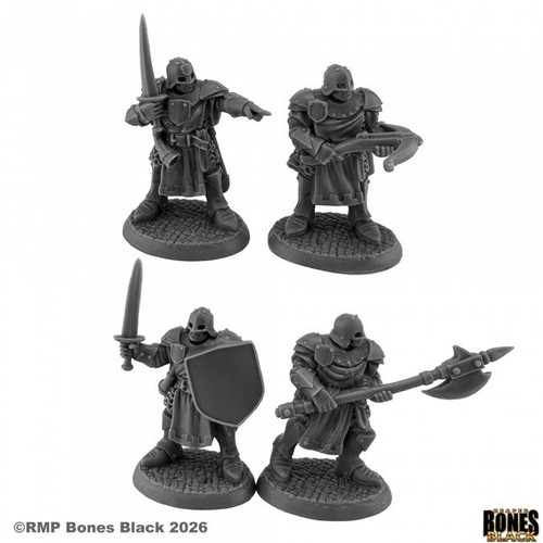 Reaper Bones Black 44284 TOWN GUARD (4)