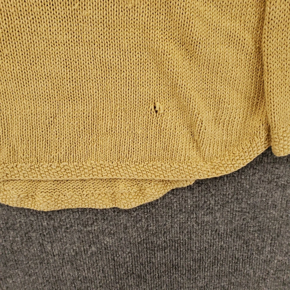 Suéter Vintage Banana Republic Mujer Pequeño Amarillo Safari y Viaje Mezcla de Lino Foto 3 de 4